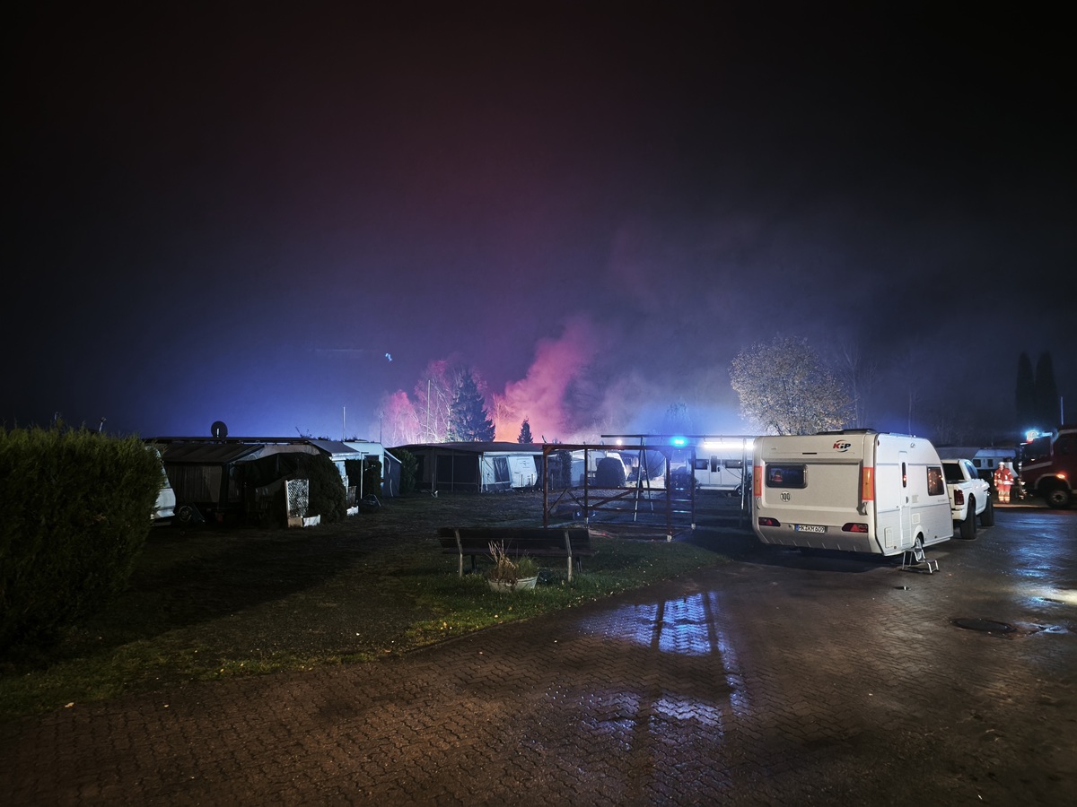 Brand auf dem Campingplatz Innerstetalsperre