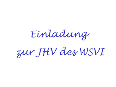 Einladung zur WSVI-JHV 2022
